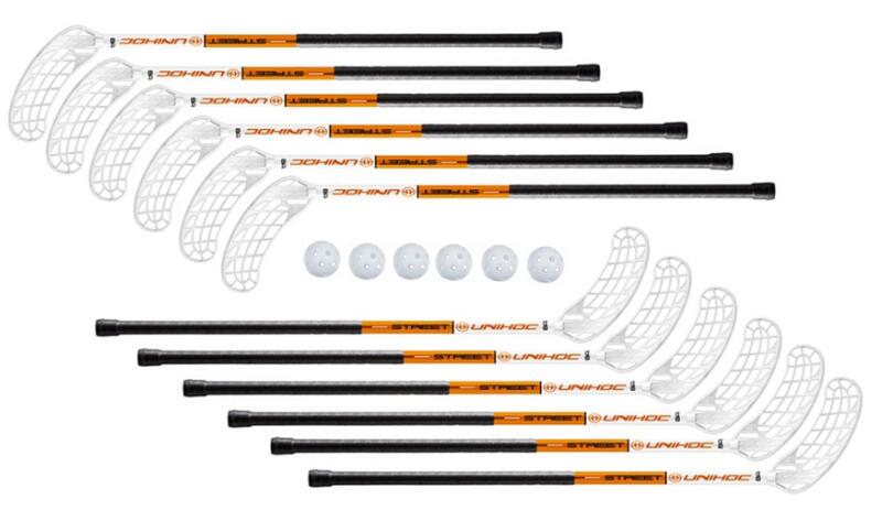Unihoc STREET 35 white/orange 96 cm 12+6 balls