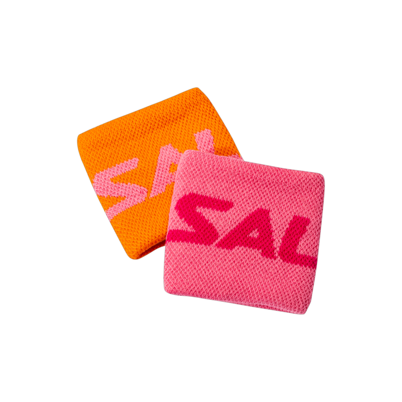 Salming sweatband Wristband Short 2-pack Orange/Pink