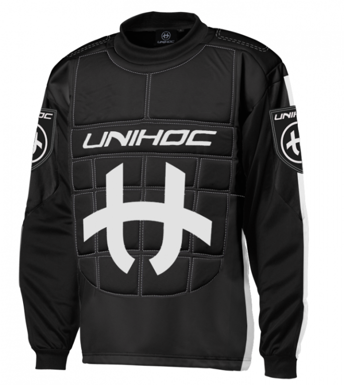Unihoc goalkeeper jersey Shield JR black/white