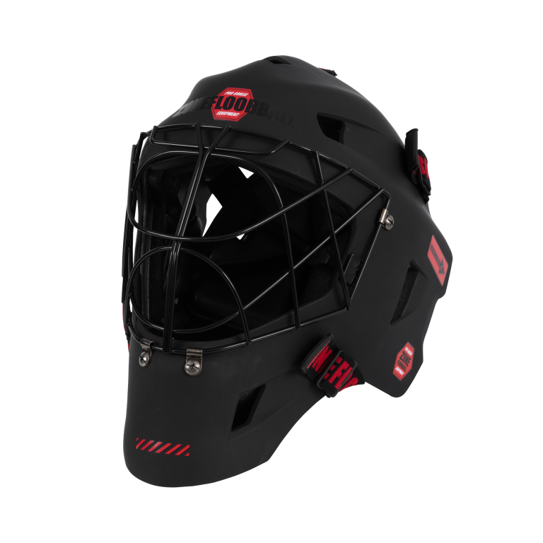 ZONE PRO Cat Eye Cage Black/red goalie mask