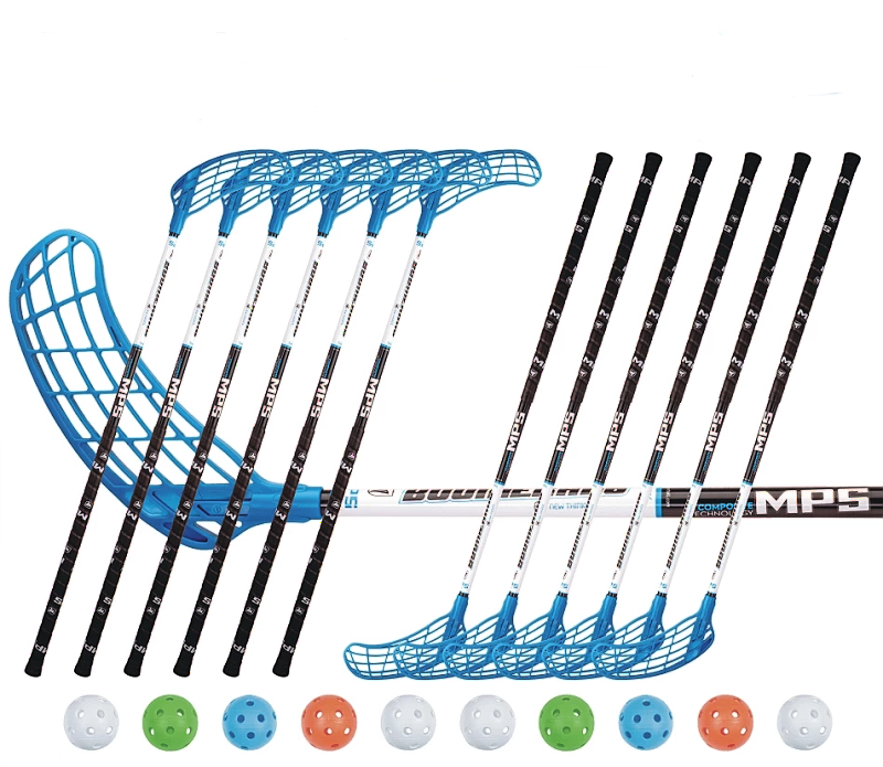 Floorball set MPS Boomerang Blue (12 sticks)