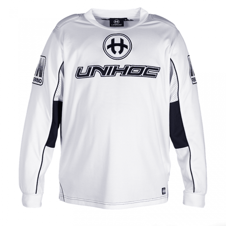 Unihoc Inferno All White SR goalkeeper jersey