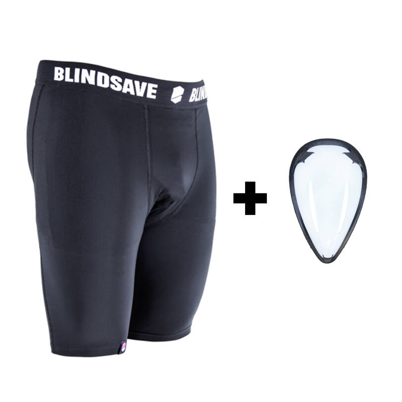 BlindSave compression shorts with jockstrap
