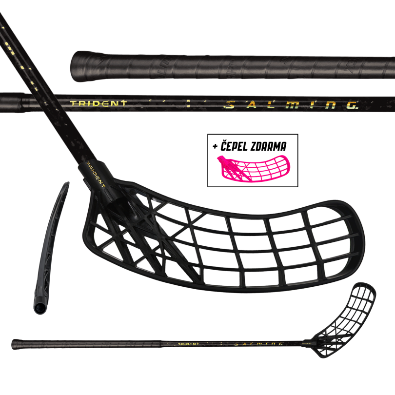 Salming Trident Q-series Carbon Pro 2.0 LTD 29 Black/Gold + free blade
