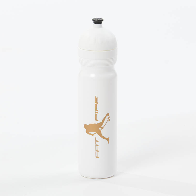 Fatpipe Sports bottle 1.0 L white/gold