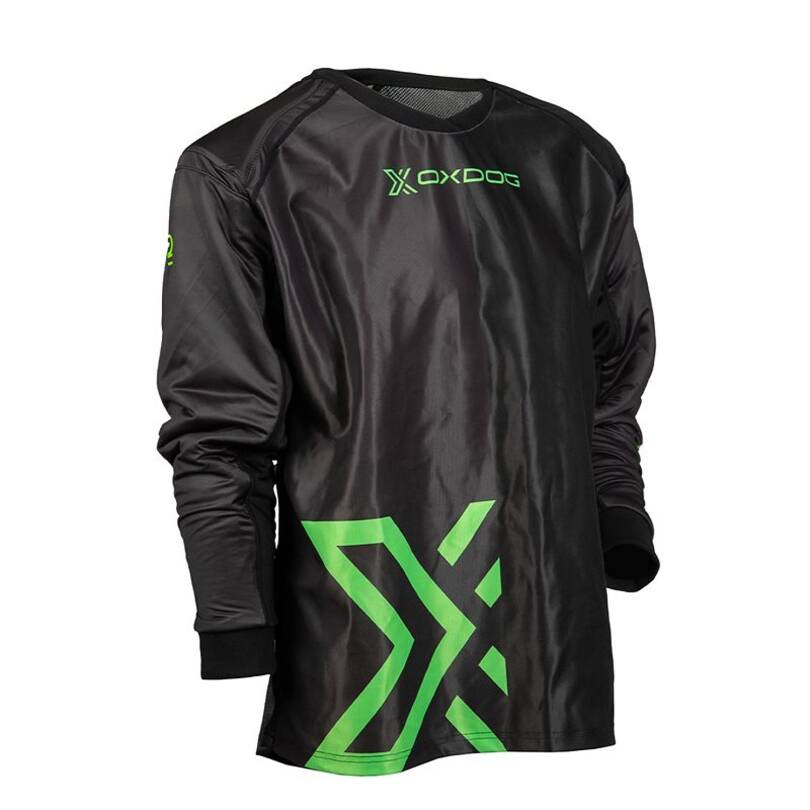 Oxdog Goalie Shirt SR Black/Green padded