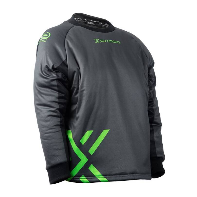 Oxdog Goalie Shirt JR Black/Green padded