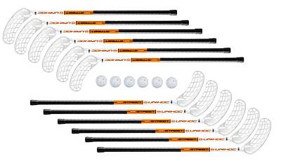 Unihoc STREET 35 white/orange 87 cm 12+6 balls