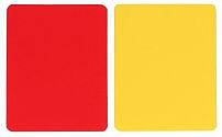 Cards for referees red + yellow