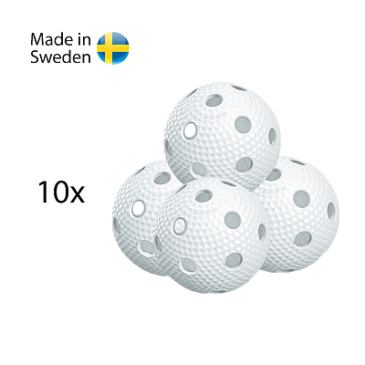 Salming Aero Ball White 10 pack