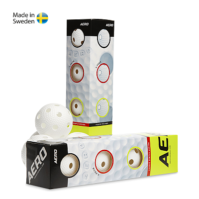 Salming Aero Ball White 4-pack