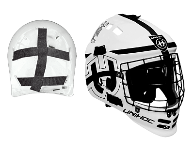 Unihoc goalkeeper mask Shield white/black