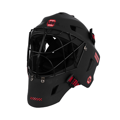 ZONE PRO Cat Eye Cage Black/red goalie mask