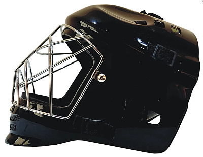 MPS goal mask Penguin Black-Chrome Silver grille