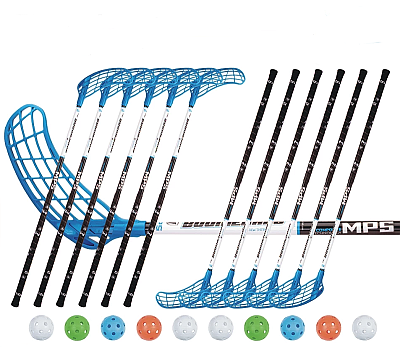 Floorball set MPS Boomerang Blue (12 sticks)