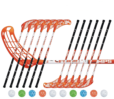 Floorball set MPS Flash Orange (12 sticks)