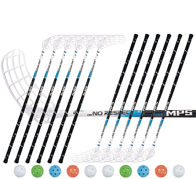 Floorball set MPS NO RESPECT White (12 sticks)
