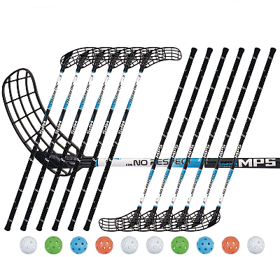 Floorball set MPS NO RESPECT Black (12 sticks)