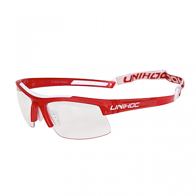 Unihoc Energy kids glasses crystal red/white
