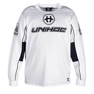 Unihoc Inferno All White SR goalkeeper jersey