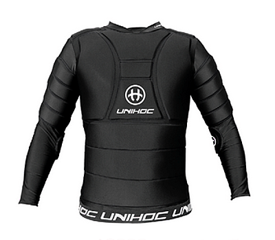 Unihoc goalkeeper vest Flow black/white SR
