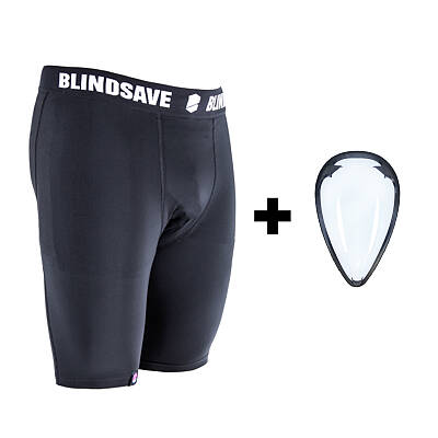 BlindSave compression shorts with jockstrap