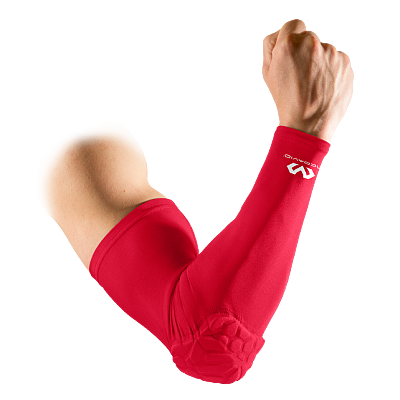 McDavid 6500 Hex Shooter Arm Sleeve red size M