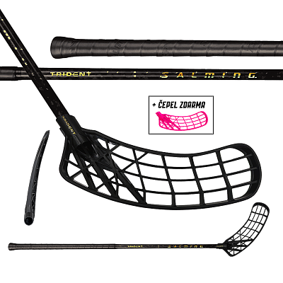 Salming Trident Q-series Carbon Pro 2.0 LTD 29 Black/Gold + free blade