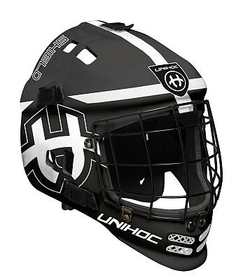Unihoc goalkeeper mask Shield black/white
