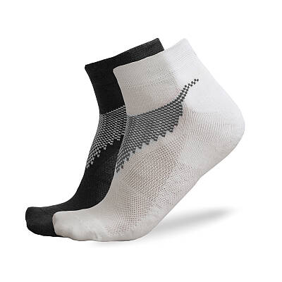 Freez Ankle Socks 2-pack black+white