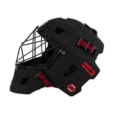 ZONE PRO Cat Eye Cage Black/red goalie mask