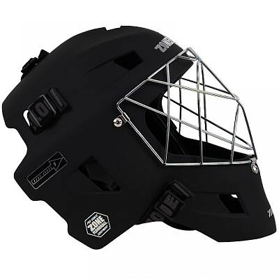 ZONE PRO Cat Eye Cage Black/Silver Goalie Mask
