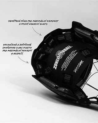 ZONE PRO Cat Eye Cage Black/Silver Goalie Mask