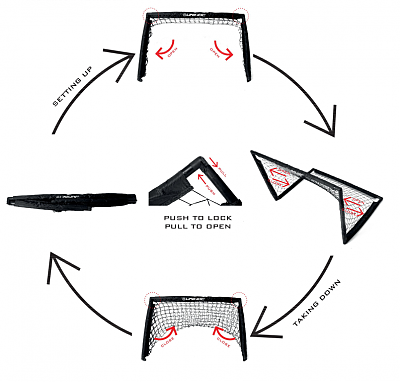 Unihoc folding goal Goal EasyUP 60 x 45cm