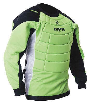 MPS Green goalkeeper set + Pro Flame mask - Green/Chrome + MPS floorball gloves