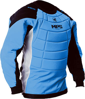MPS Blue goalkeeper set + Pro Flame mask - Blue/Chrome + MPS floorball gloves