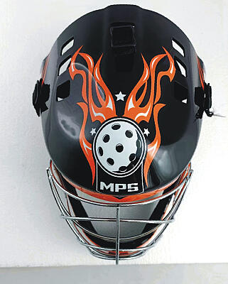 MPS goal. mask Pro Flame - Black/Orange/Chrome