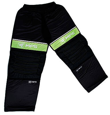 MPS Green goalkeeper set + Pro Flame mask - Black/Green + MPS floorball gloves