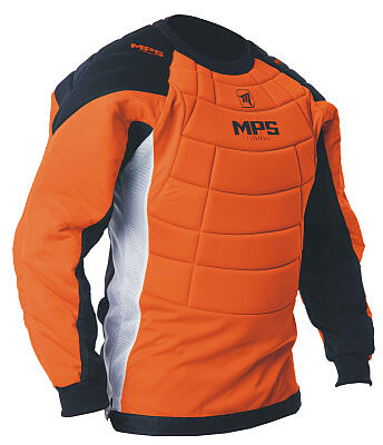 MPS Orange goalkeeper set + Pro Flame mask - Orange/Chrome + MPS floorball gloves