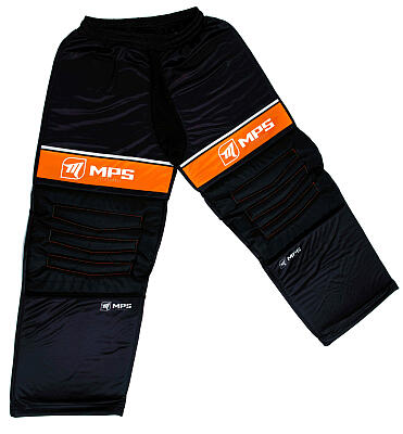 MPS Orange goalkeeper set + Pro Flame mask - Orange/Chrome + MPS floorball gloves