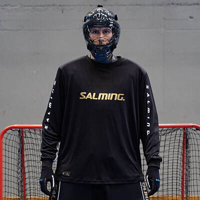 Salming Goalie Jersey React Black/White