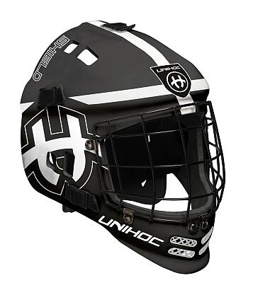 Unihoc goalkeeper mask Shield black/white