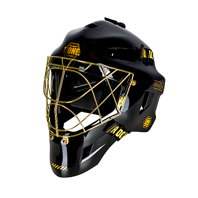 Zone Goalkeeper SET PRO3 Superwide Black/Gold Helmet set